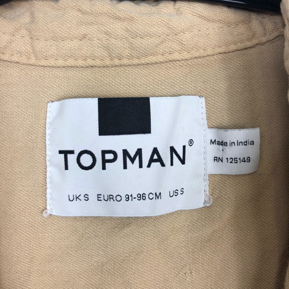 Topman Distressed Twill Shirt Sz S - Picture 5 of 12